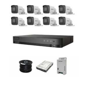 HikVision 8 Ch Turbo HD Kit - Acusense DVR up to 4MP - 8 x HD1080P Camera - 20M Night vision - 1TB HD - 100m Cable
